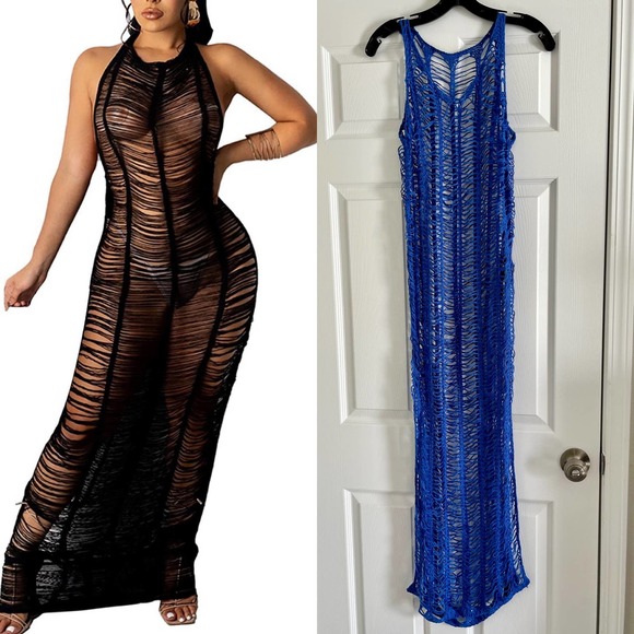 Boutique Other - SALE! NEW Boutique Amazon Crochet Summer Cover Up Cut Out Dress M